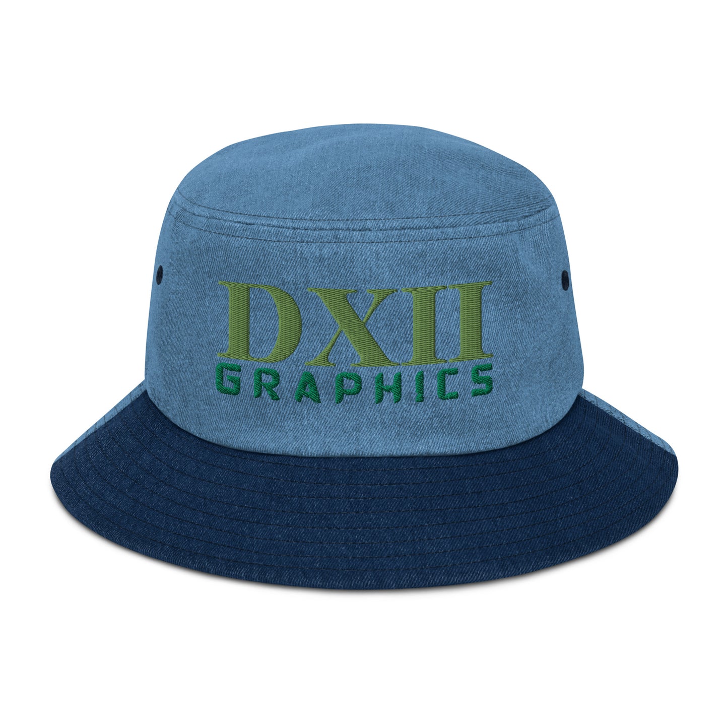 DXII/512 Graphics Kiwi Green/Kelly Green (Denim Bucket Hat)