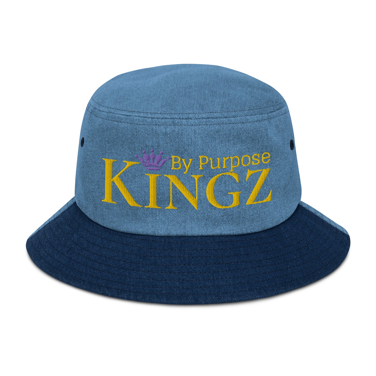 Kingz By Purpose Royal Combo (Gold/Gold/Purple) Denim Bucket Hat