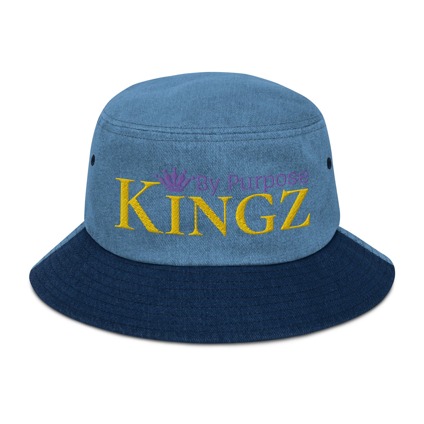 Kingz By Purpose Royal Combo (Gold/Purple/Purple) Denim Bucket Hat