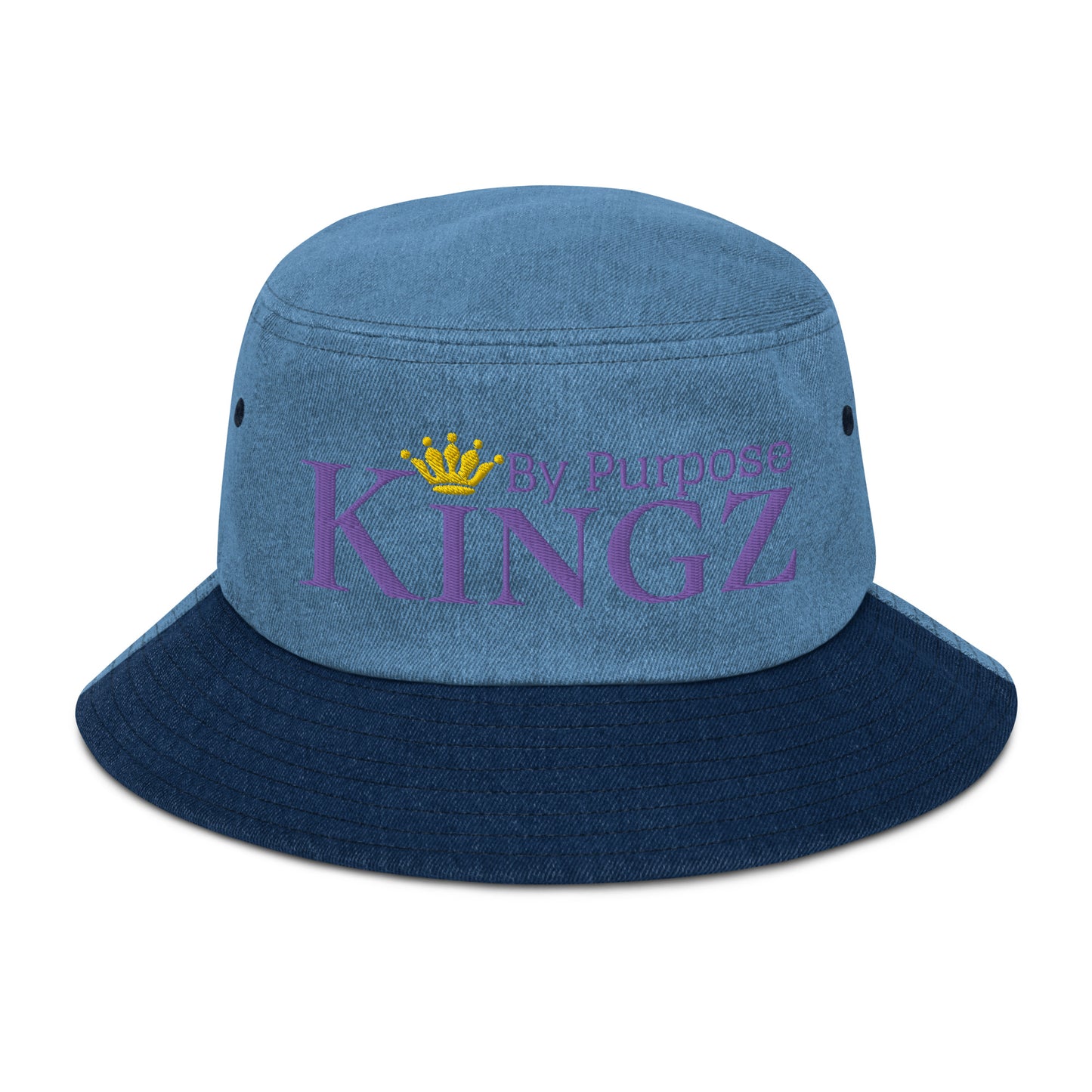 Kingz By Purpose Royal Combo (Purple/Purple/Gold) Denim Bucket Hat