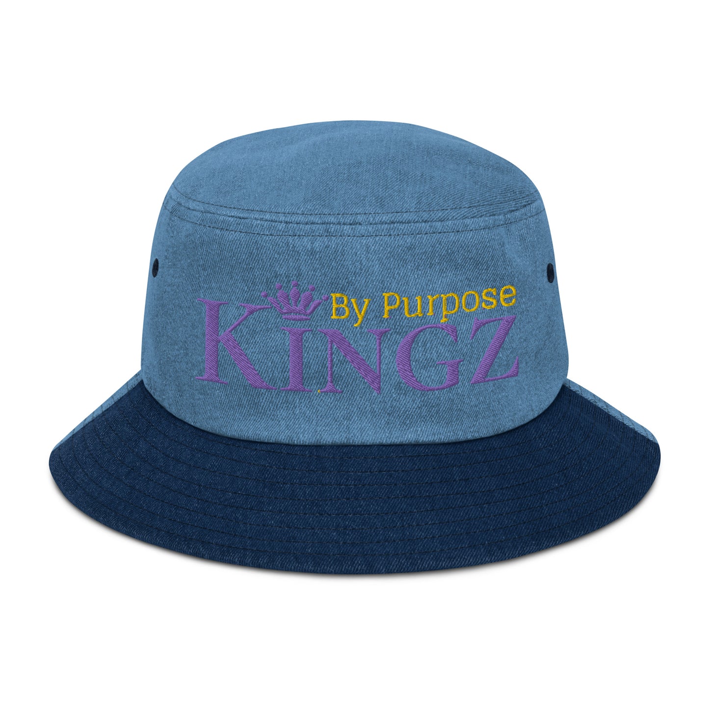 Kingz By Purpose Royal Combo (Purple/Gold/Purple) Denim Bucket Hat