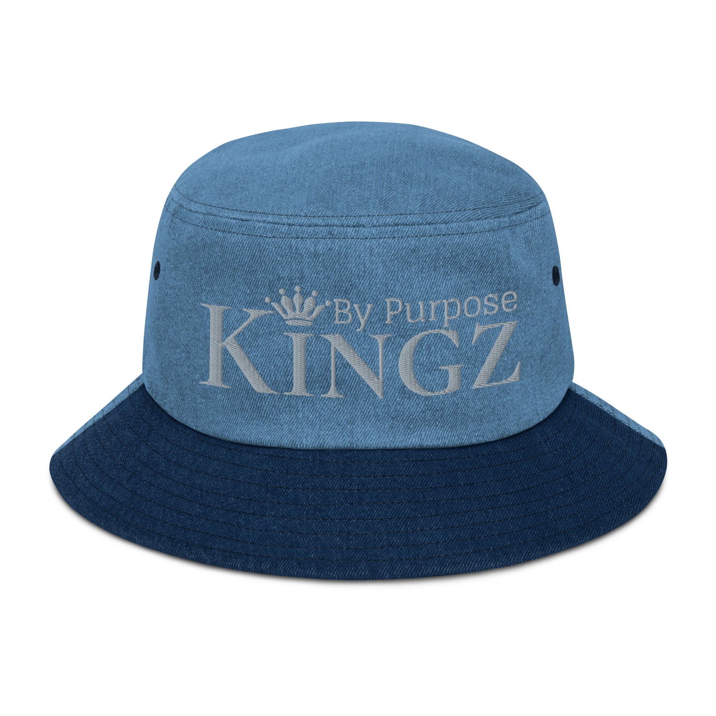Kingz By Purpose Grey Denim Bucket Hat
