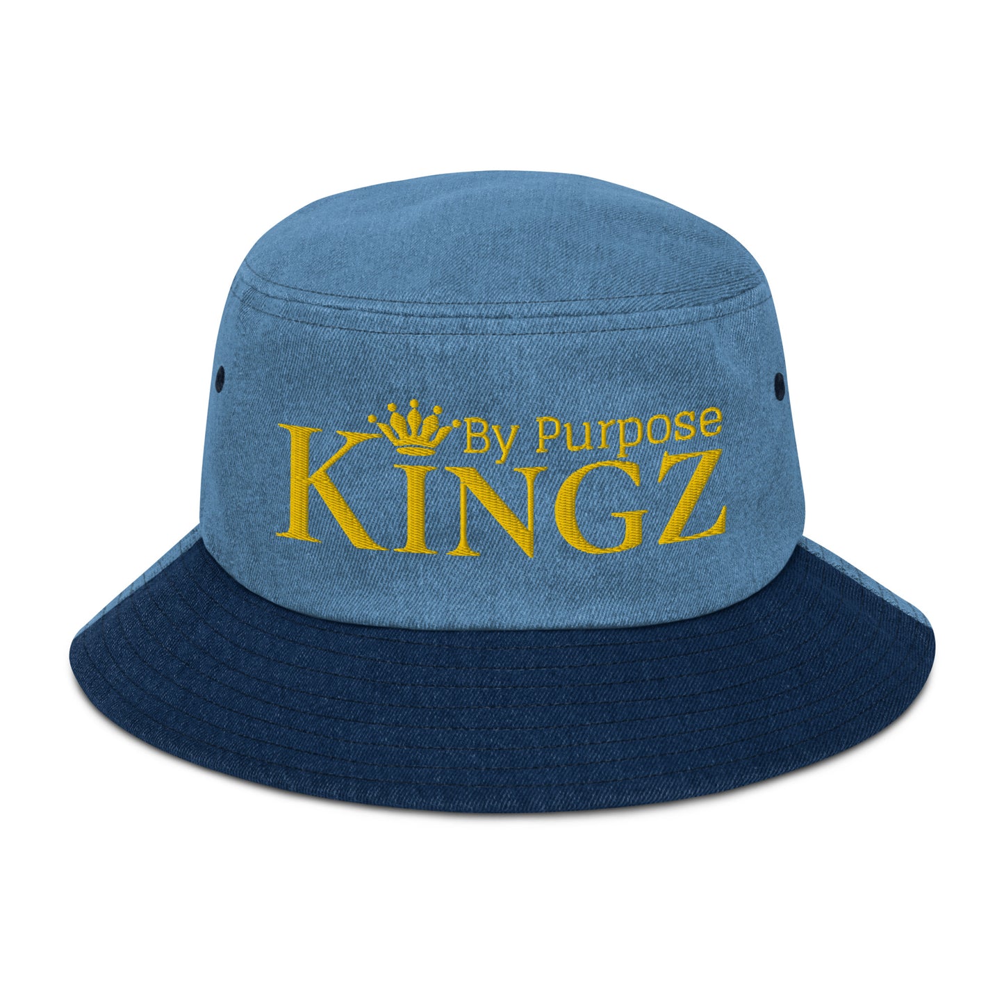 Kingz By Purpose Royal Gold Denim Bucket Hat