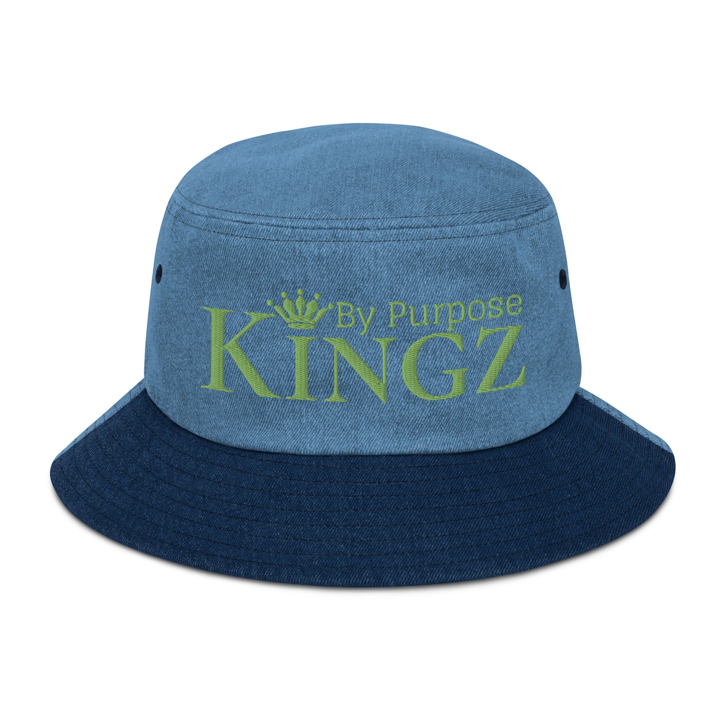 Kingz By Purpose Kiwi Green Denim Bucket Hat