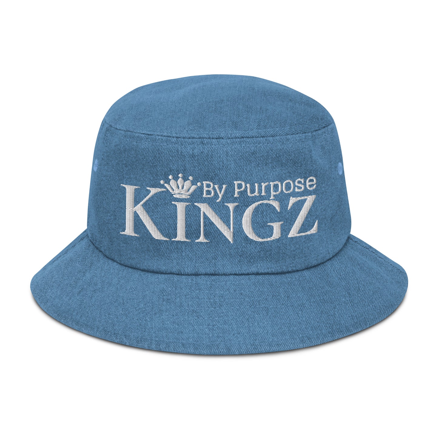 Kingz By Purpose White Denim Bucket Hat