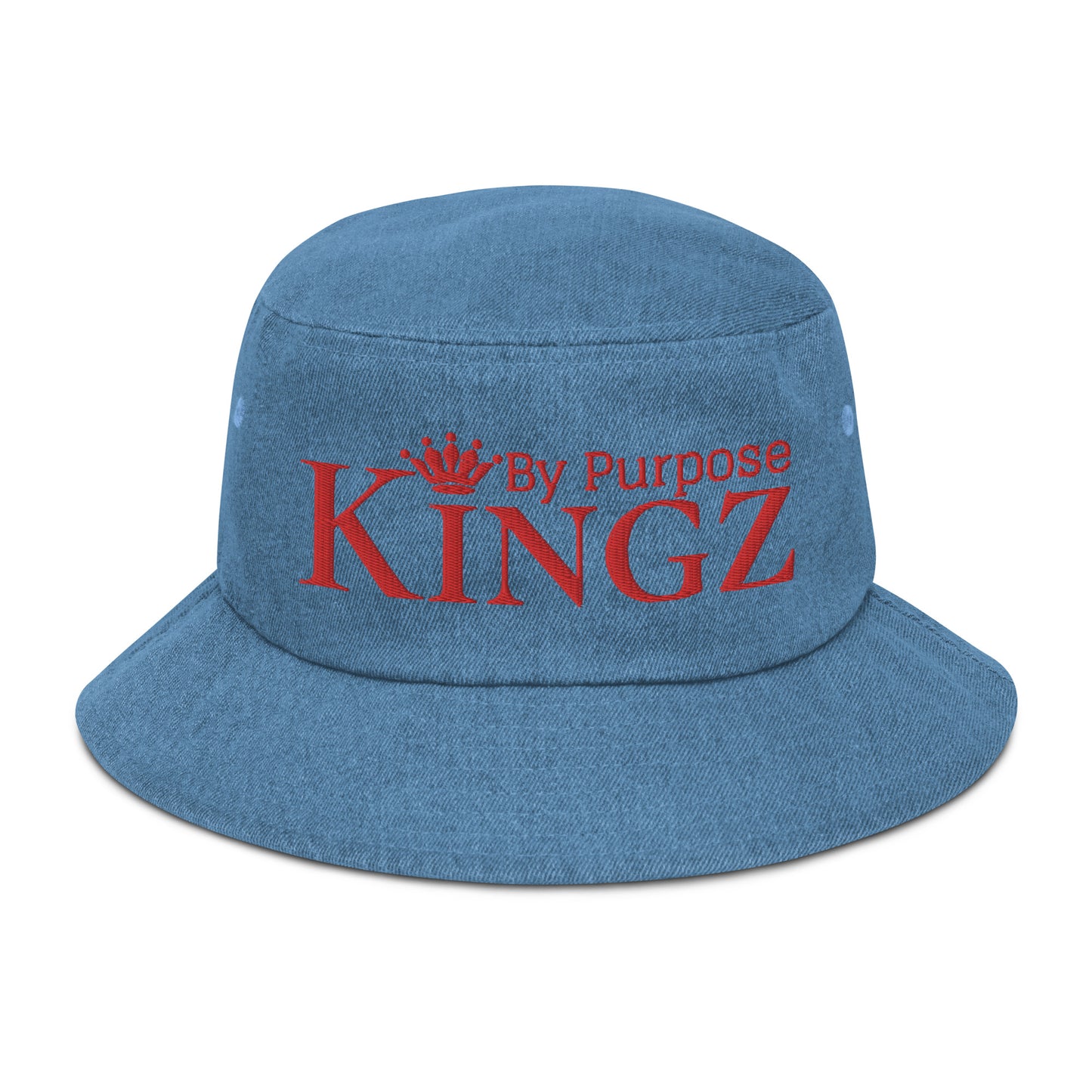 Kingz By Purpose Wolfpack/Red Denim Bucket Hat