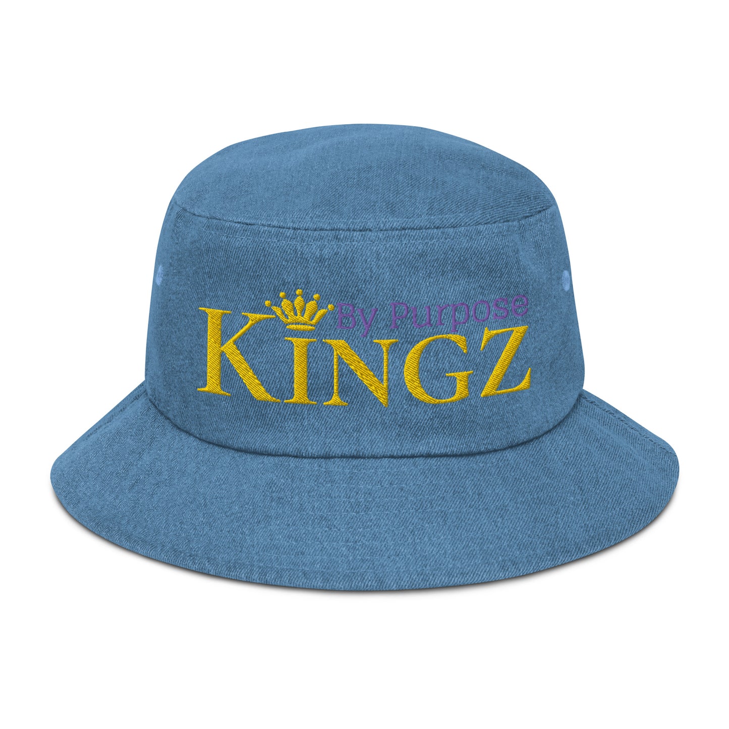 Kingz By Purpose Royal Combo (Gold/Purple/Gold) Denim Bucket Hat