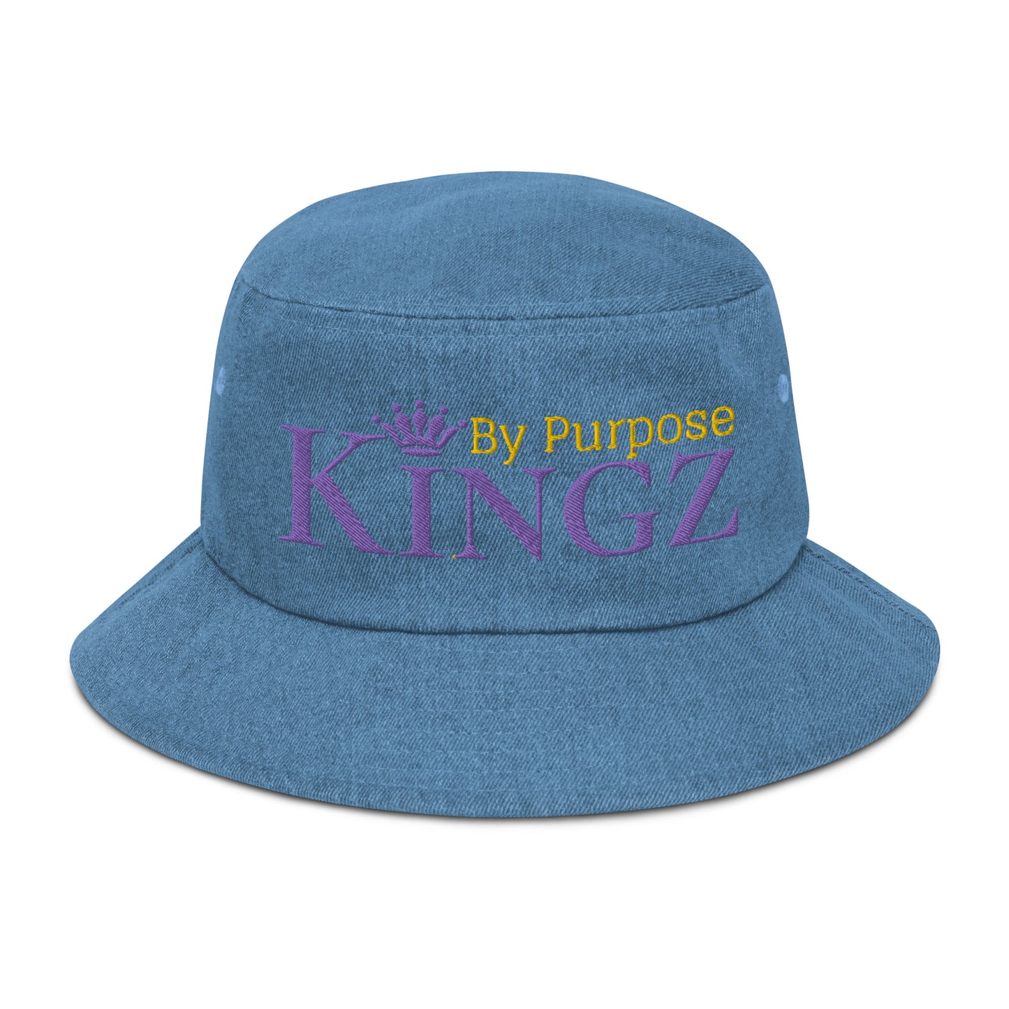 Kingz By Purpose Royal Combo (Purple/Gold/Purple) Denim Bucket Hat