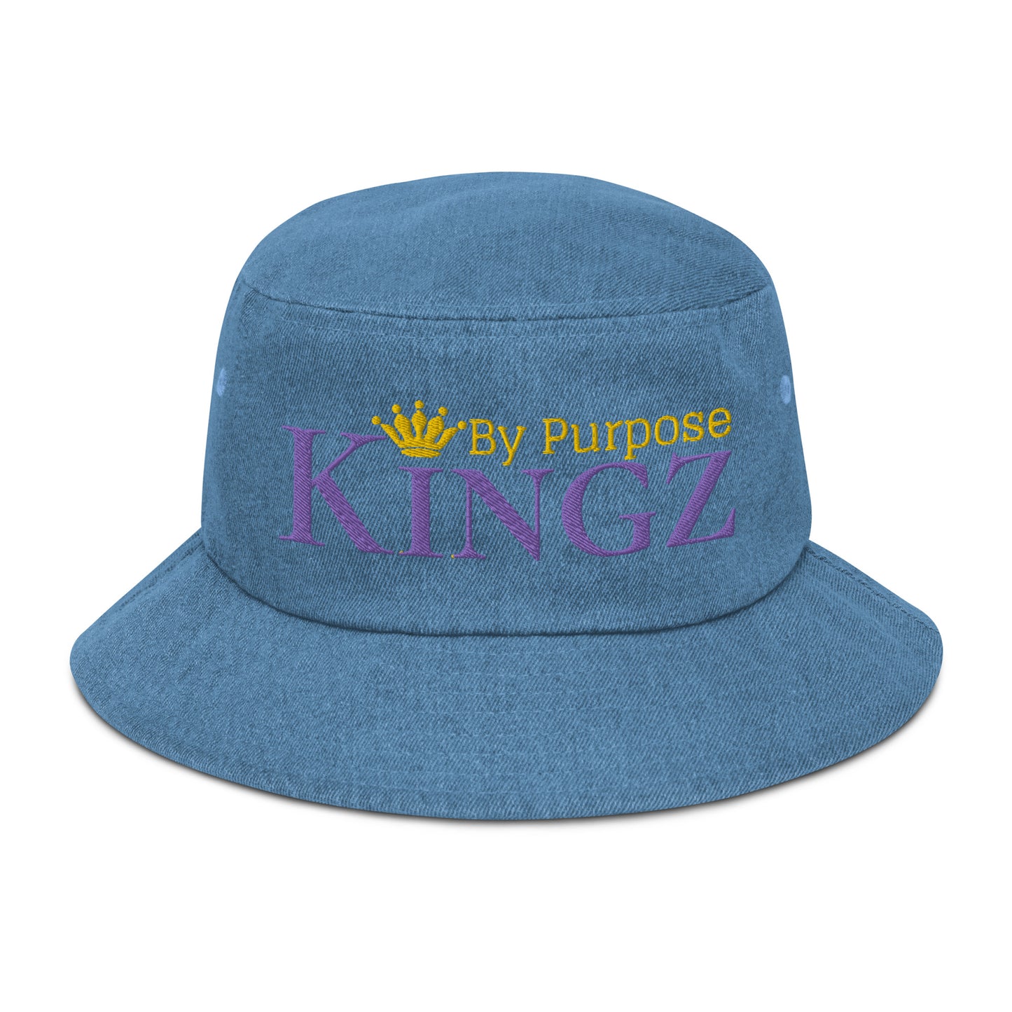 Kingz By Purpose Royal Combo (Purple/Gold/Gold) Denim Bucket Hat