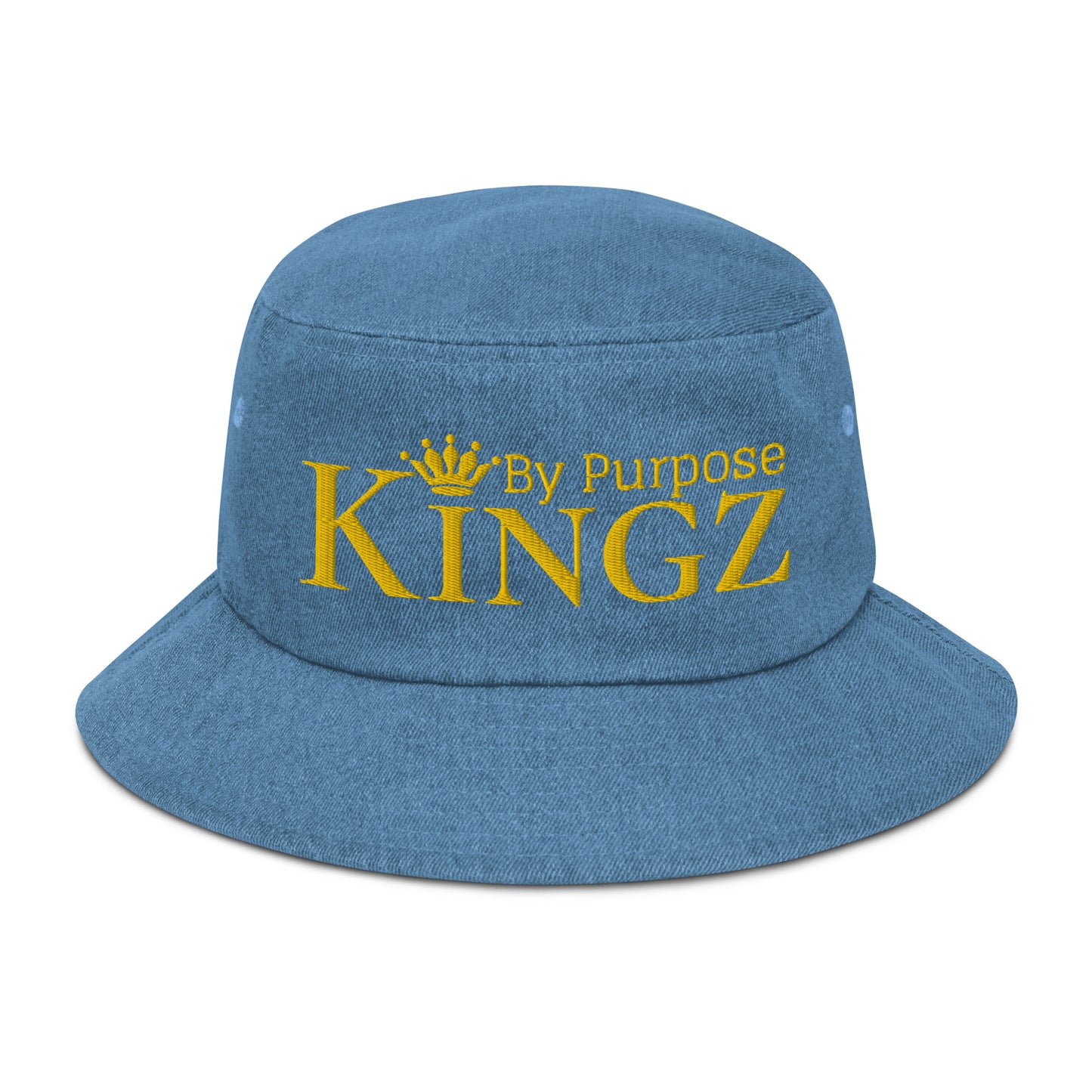Kingz By Purpose Royal Gold Denim Bucket Hat