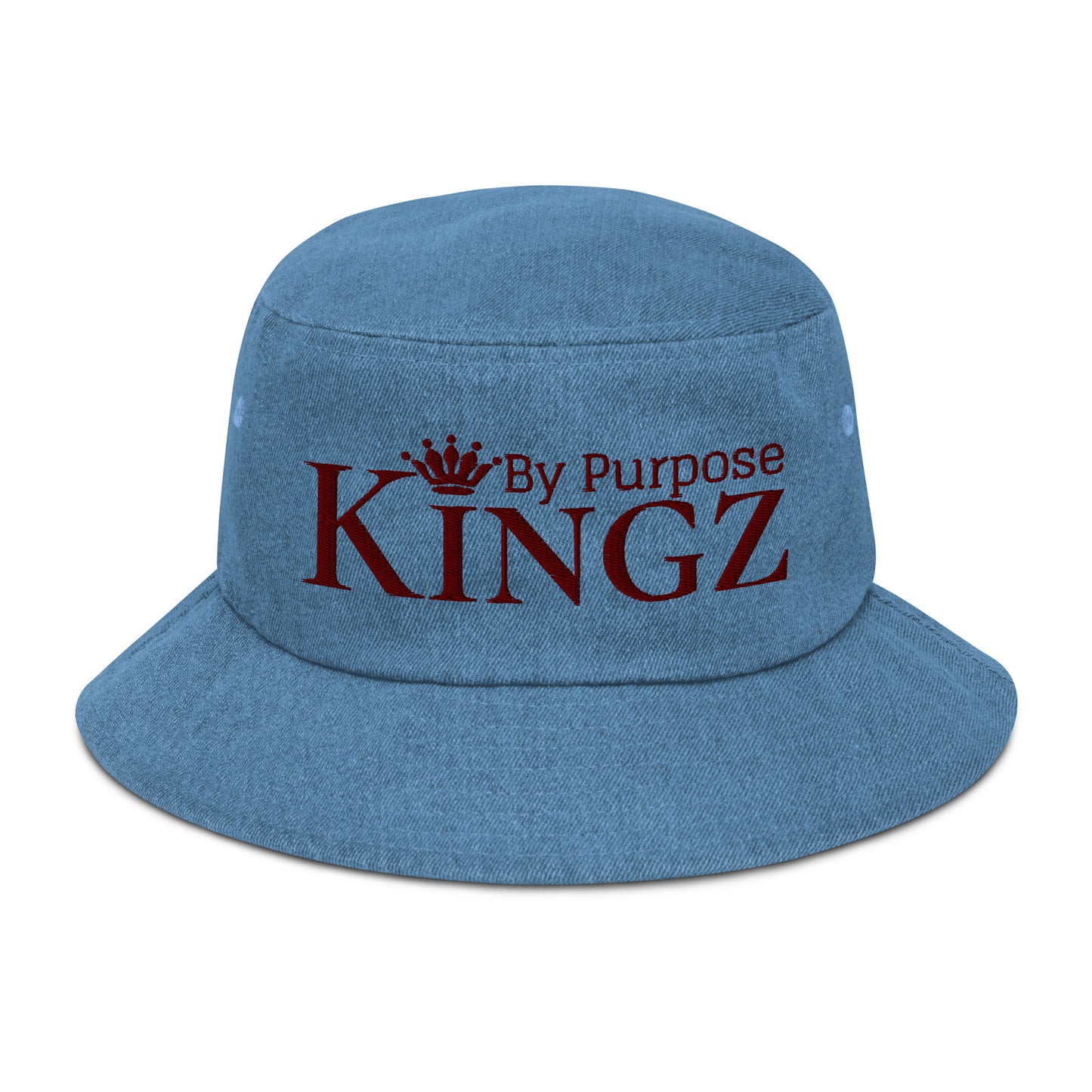 Kingz By Purpose Maroon Denim Bucket Hat