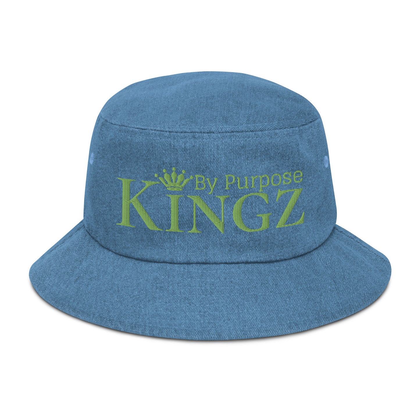 Kingz By Purpose Kiwi Green Denim Bucket Hat