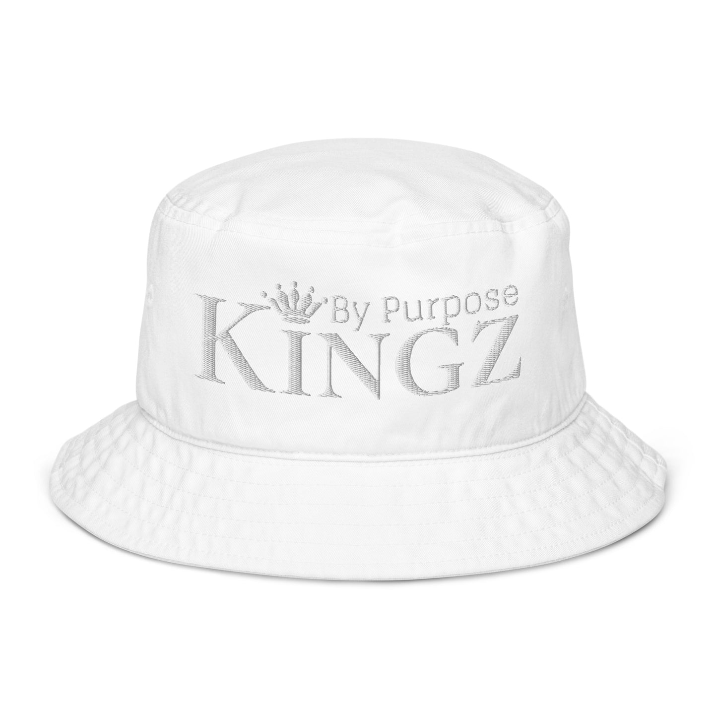 Kingz By Purpose White Organic Bucket Hat