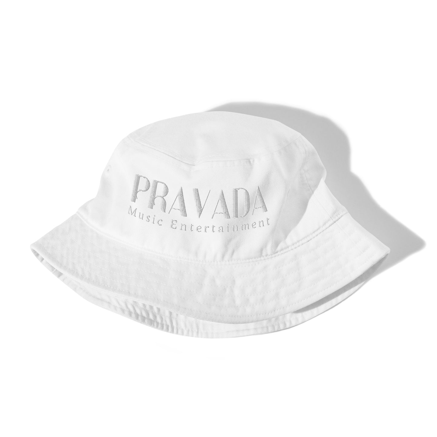 Pravada Music Entertainment White (Organic Bucket Hat)