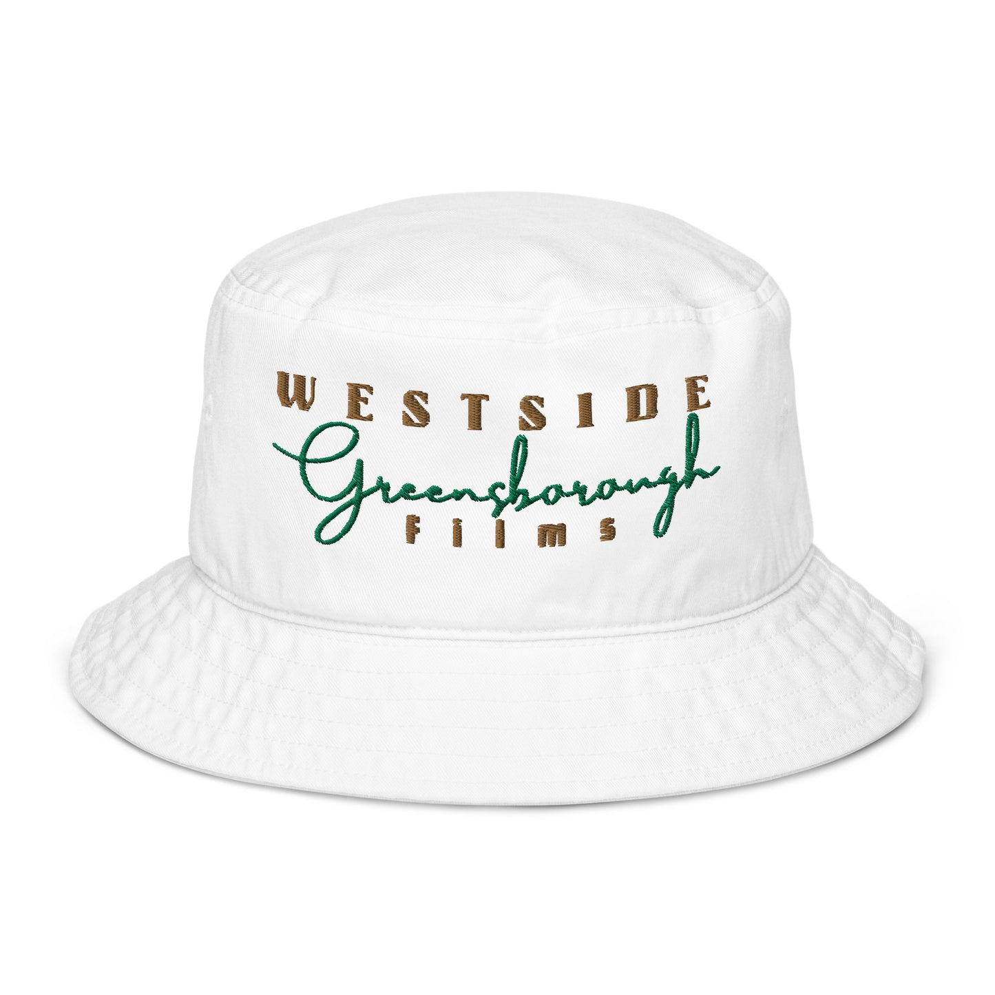 Westside Greensborough Films Old Gold/ Kelly Green (Organic Bucket Hat)