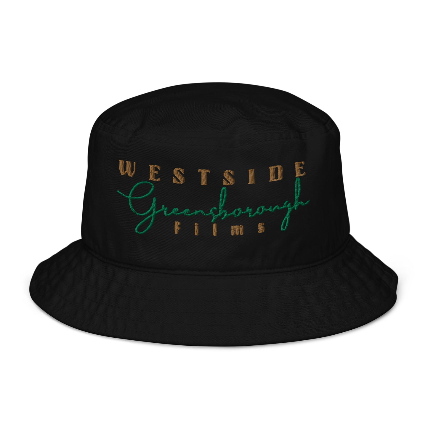 Westside Greensborough Films Old Gold/ Kelly Green (Organic Bucket Hat)