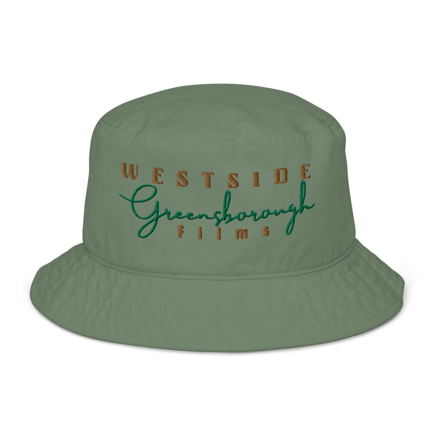 Westside Greensborough Films Old Gold/ Kelly Green (Organic Bucket Hat)