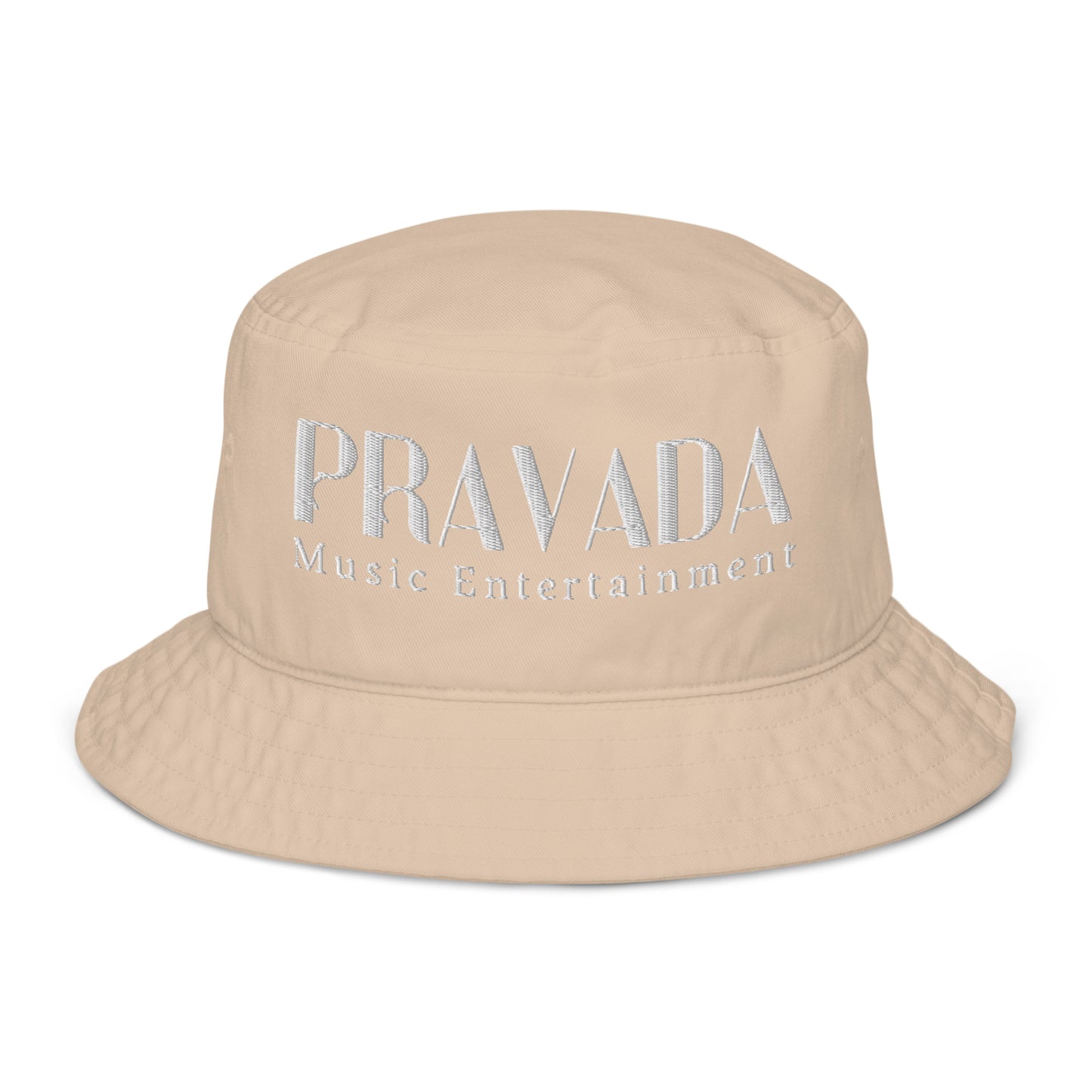 Pravada Music Entertainment White (Organic Bucket Hat)
