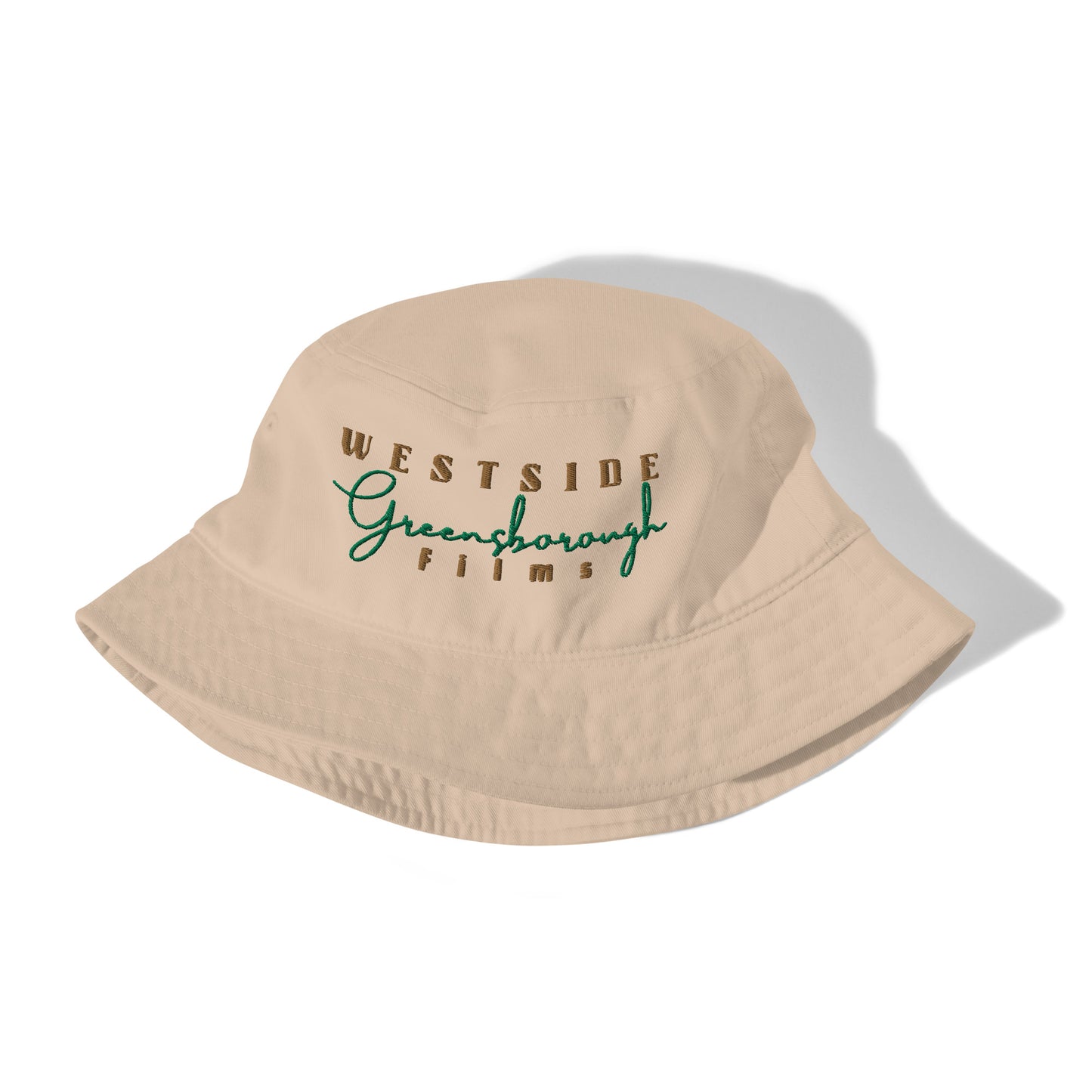 Westside Greensborough Films Old Gold/ Kelly Green (Organic Bucket Hat)