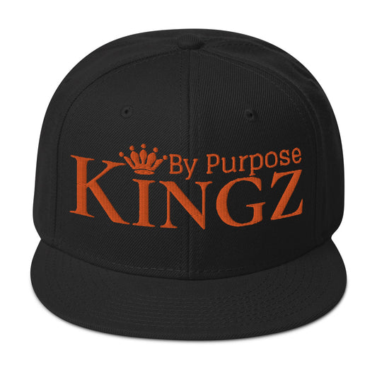 Orangefarbene Snapback von Kingz By Purpose