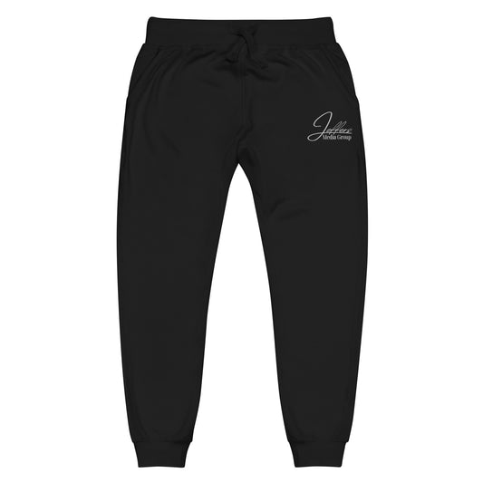 Jeffers Media Group White Fleece Sweatpants