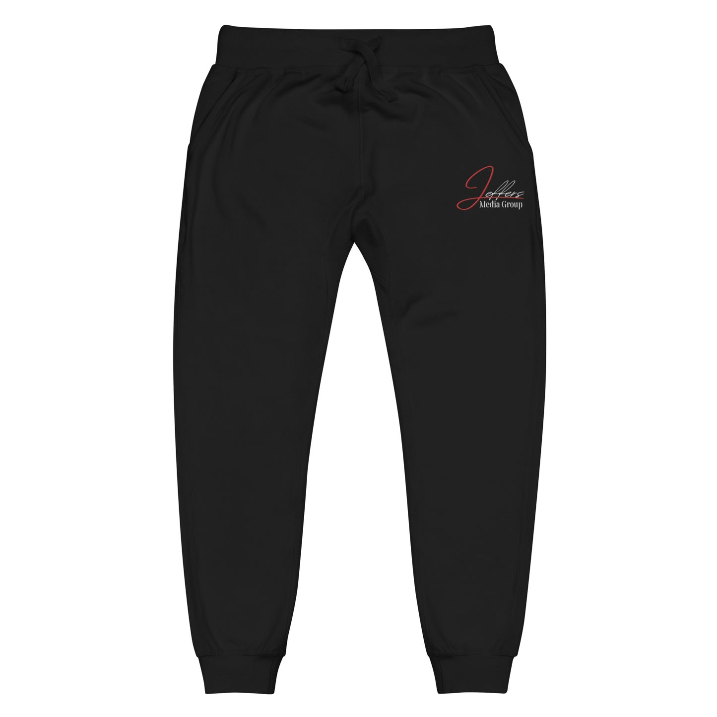 Jeffers Media Group Red J/White Fleece Sweatpants