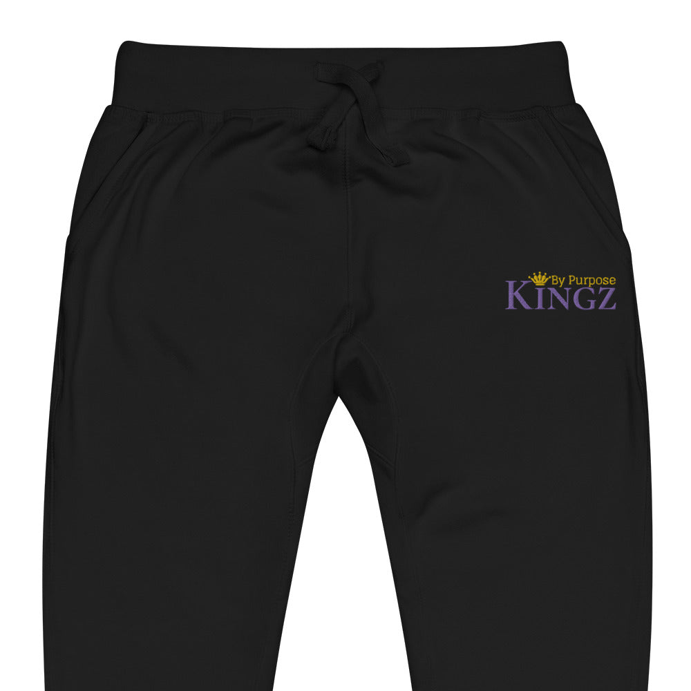 Kingz By Purpose Royal Combo (Lila/Gold/Gold) Fleece-Jogginghose