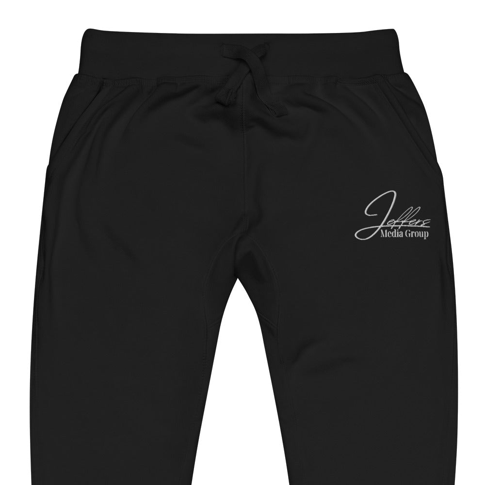 Jeffers Media Group White Fleece Sweatpants