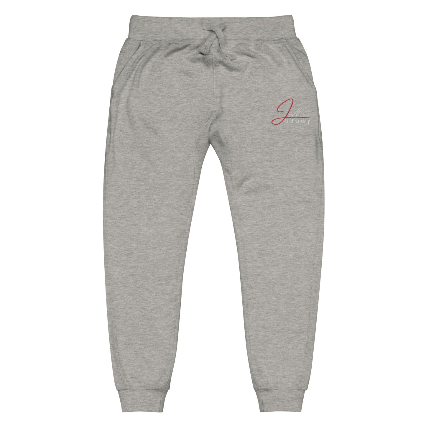 Jeffers Media Group Red J/White Fleece Sweatpants