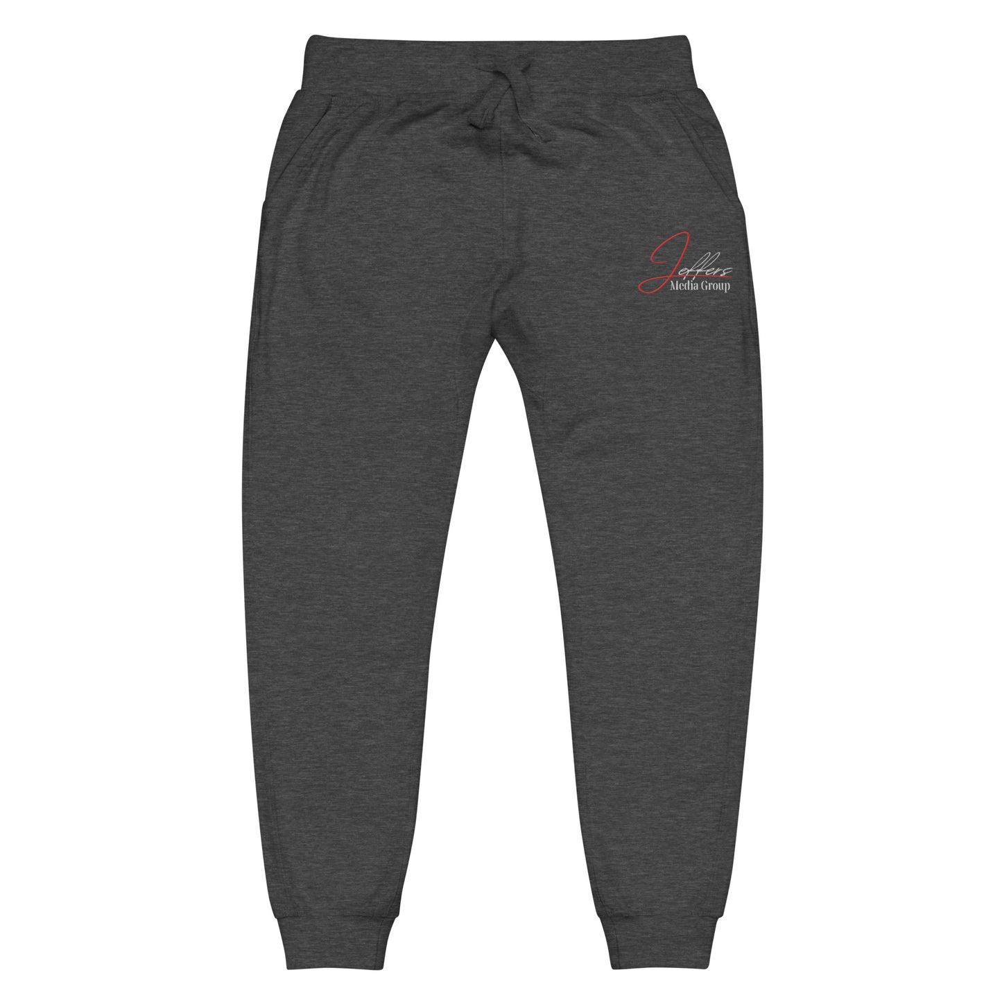Jeffers Media Group Red J/White Fleece Sweatpants