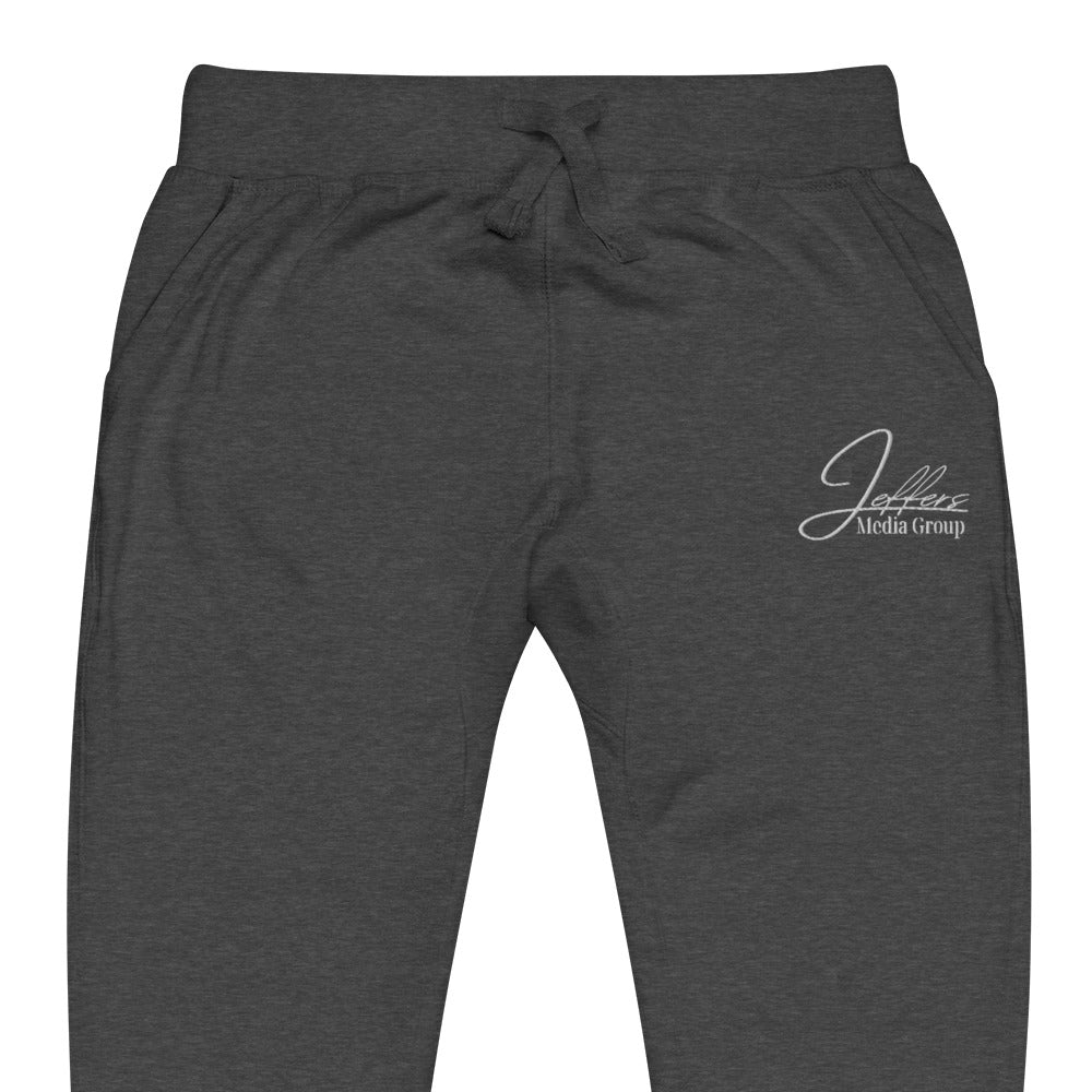 Jeffers Media Group White Fleece Sweatpants