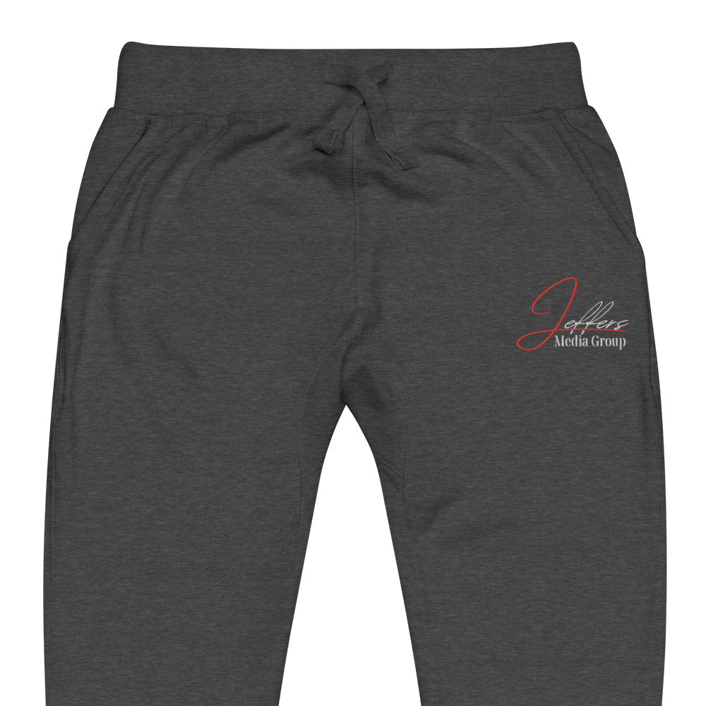 Jeffers Media Group Red J/White Fleece Sweatpants