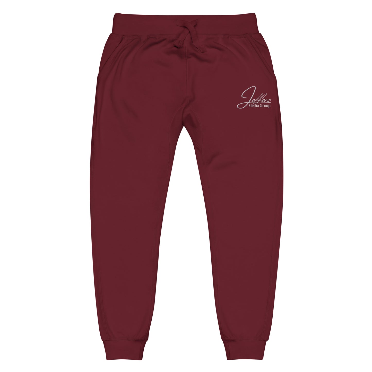 Jeffers Media Group White Fleece Sweatpants