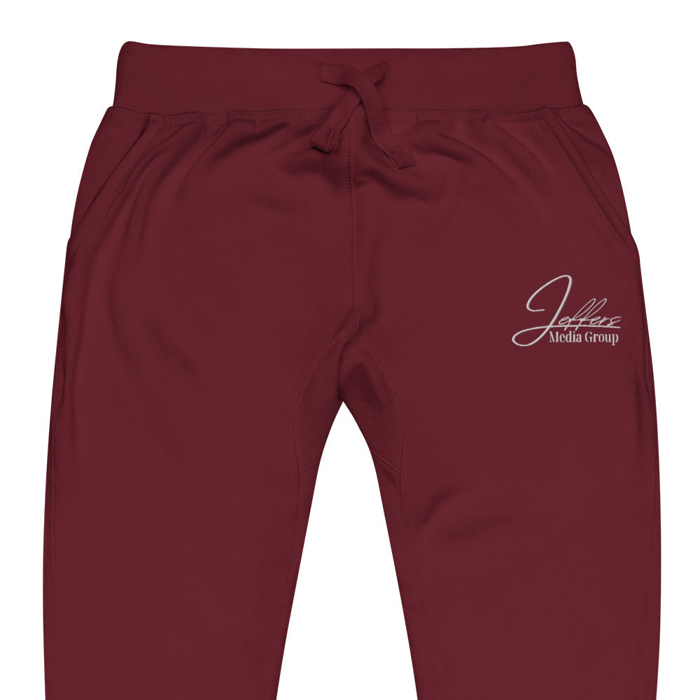 Jeffers Media Group White Fleece Sweatpants
