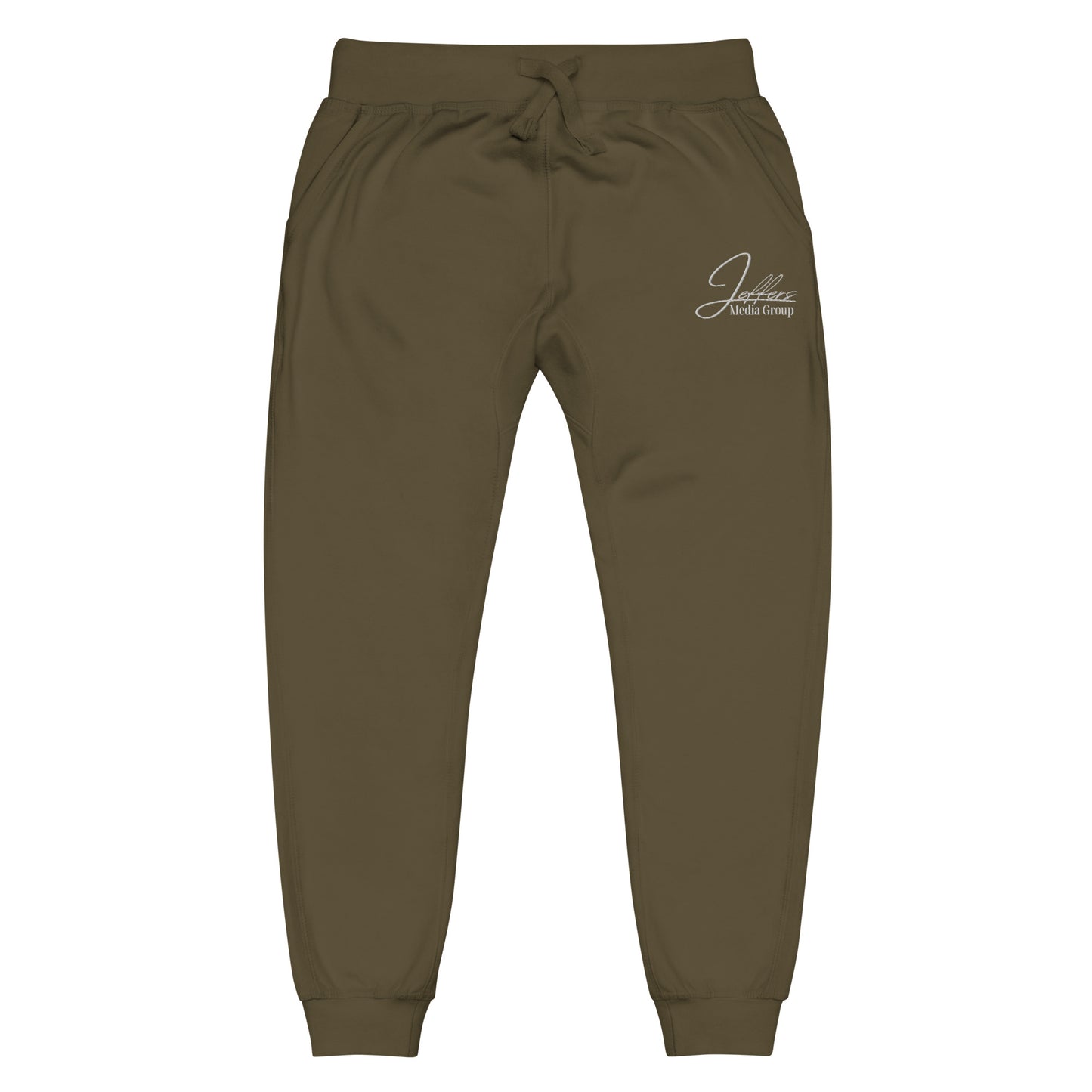 Jeffers Media Group White Fleece Sweatpants