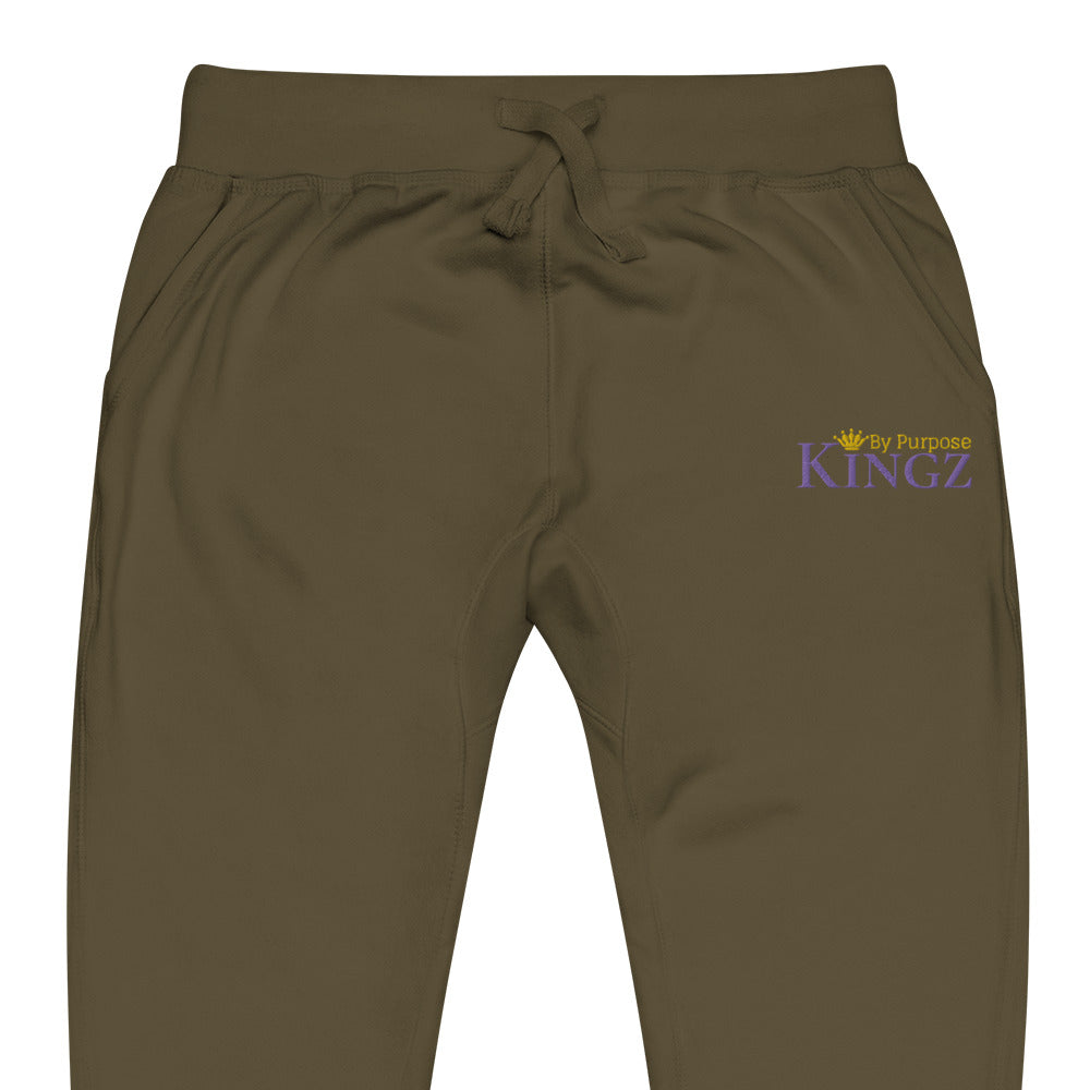Kingz By Purpose Royal Combo (Lila/Gold/Gold) Fleece-Jogginghose