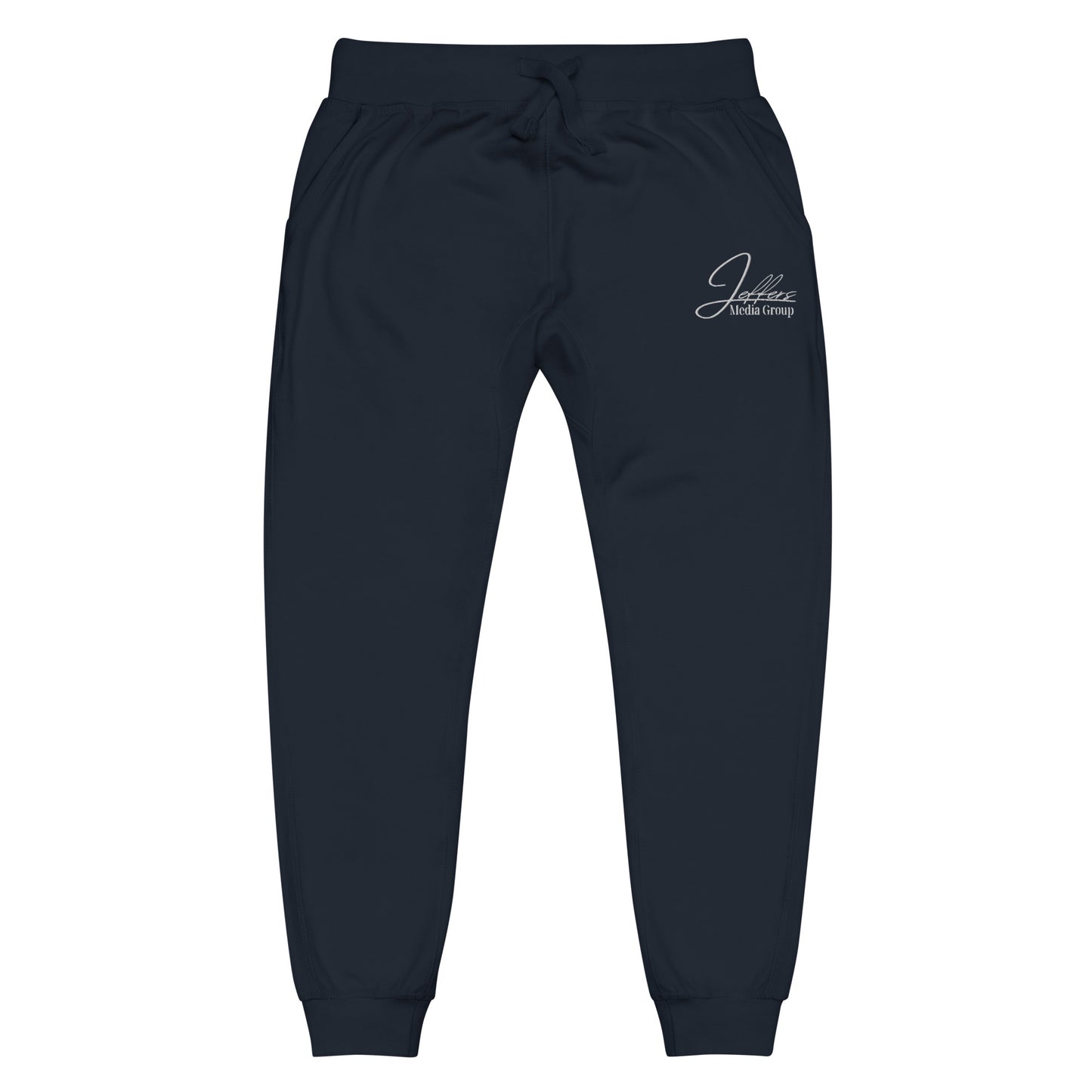Jeffers Media Group White Fleece Sweatpants