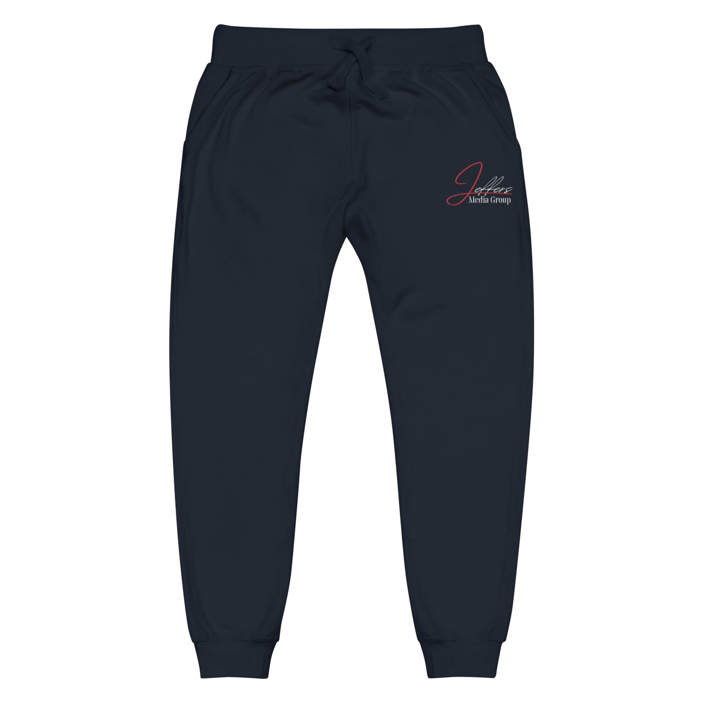 Jeffers Media Group Red J/White Fleece Sweatpants