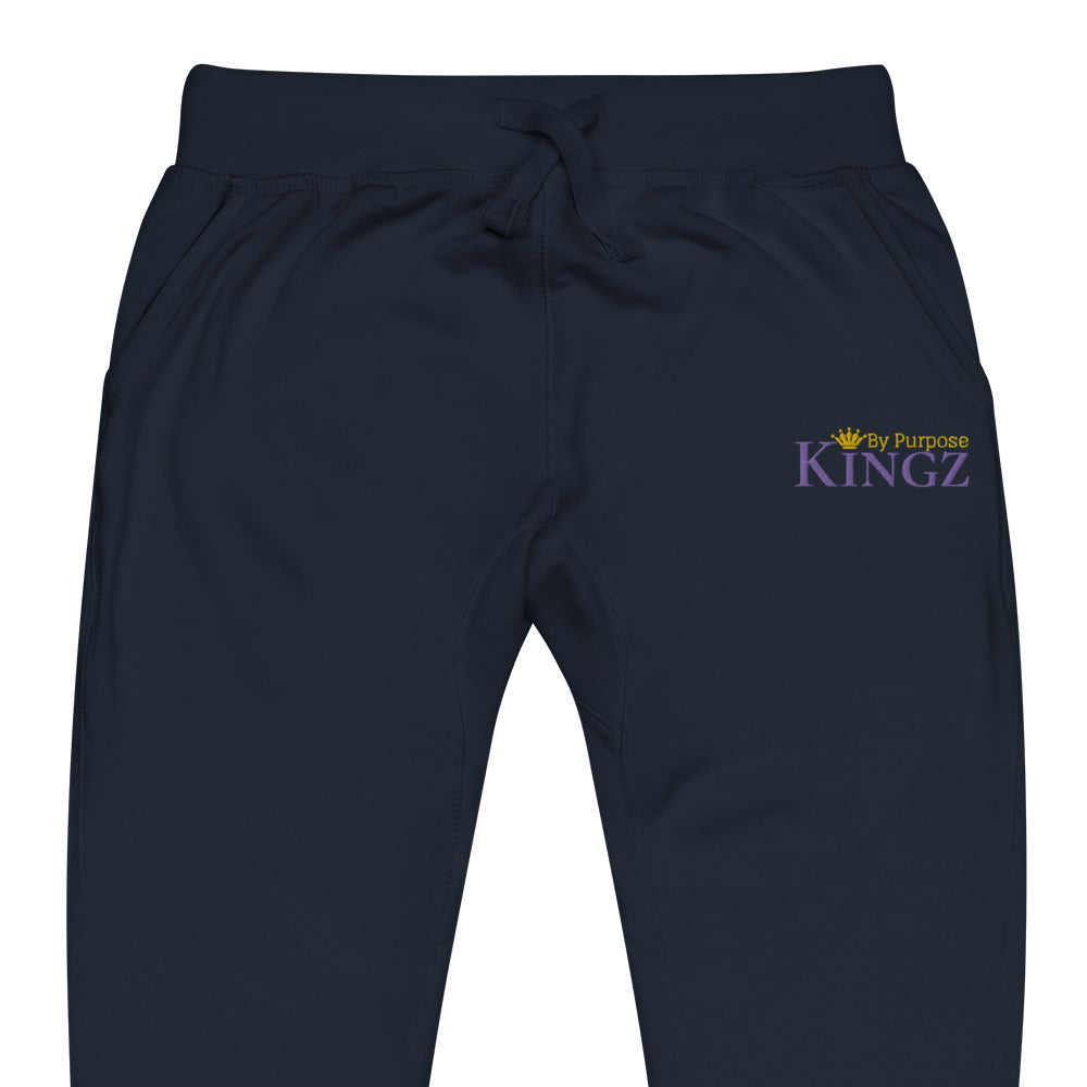 Kingz By Purpose Royal Combo (Lila/Gold/Gold) Fleece-Jogginghose