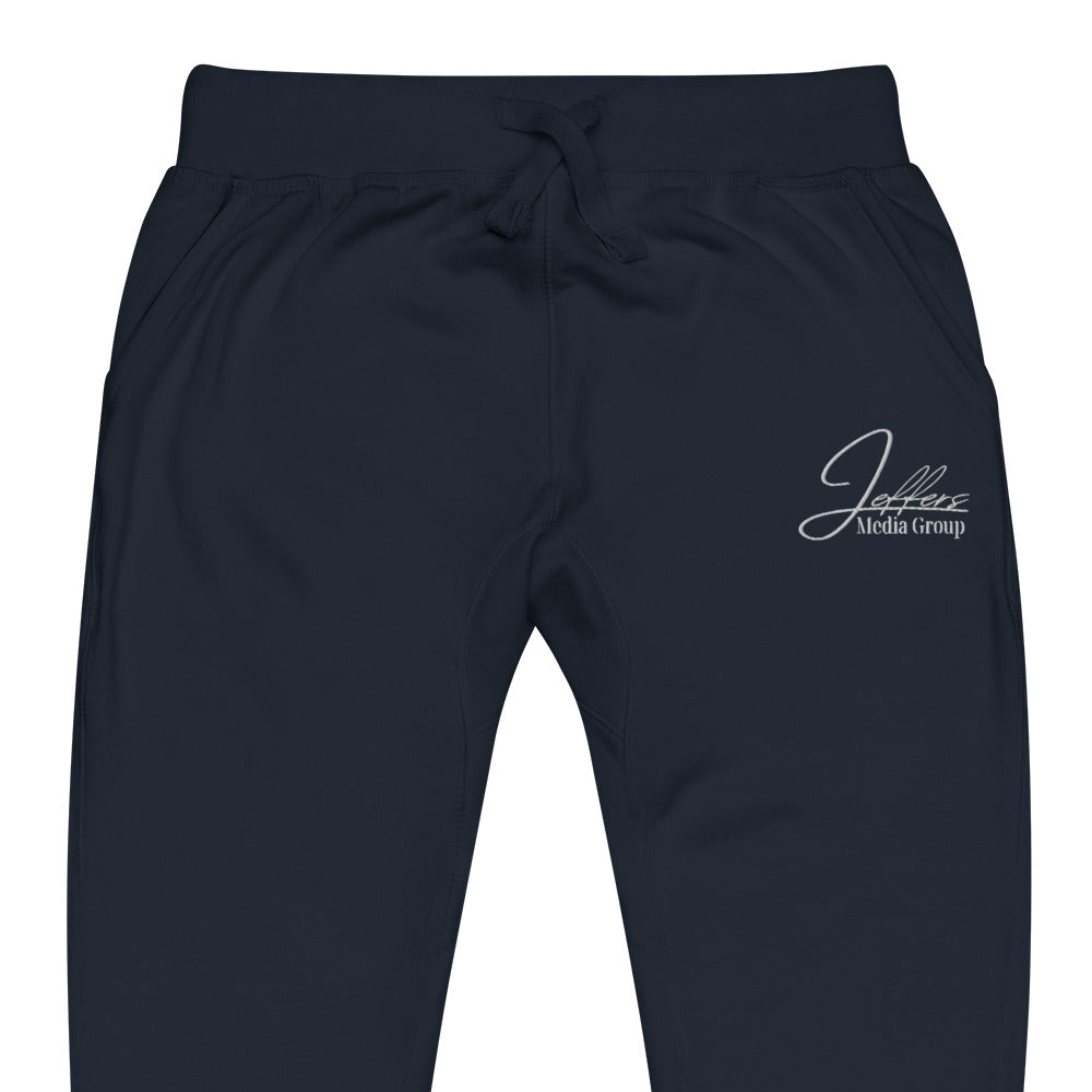 Jeffers Media Group White Fleece Sweatpants