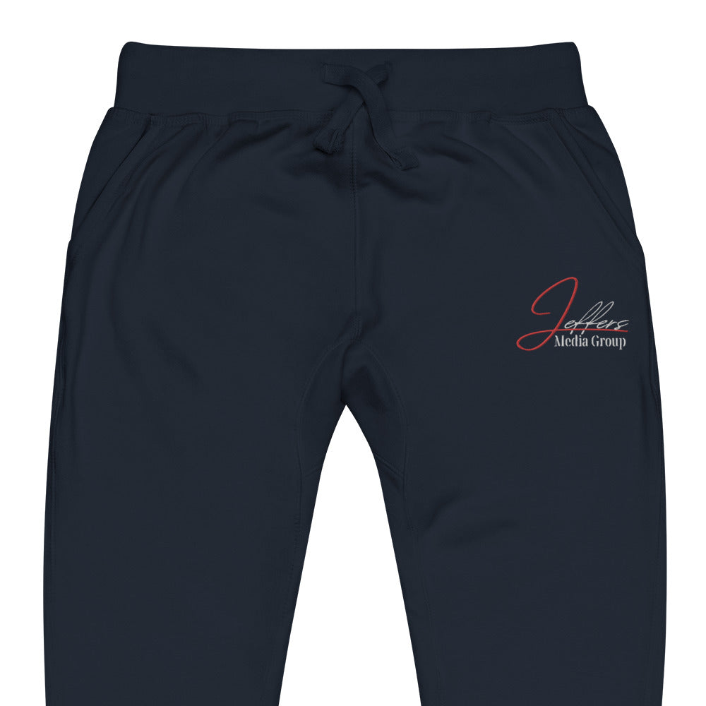 Jeffers Media Group Red J/White Fleece Sweatpants
