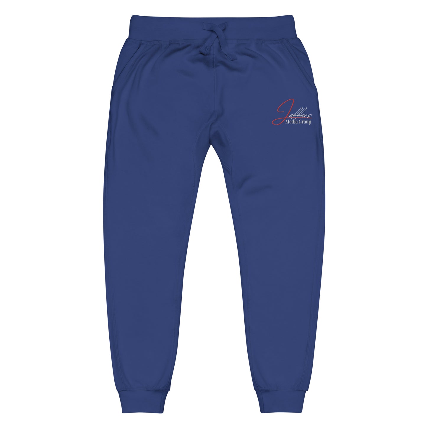 Jeffers Media Group Red J/White Fleece Sweatpants