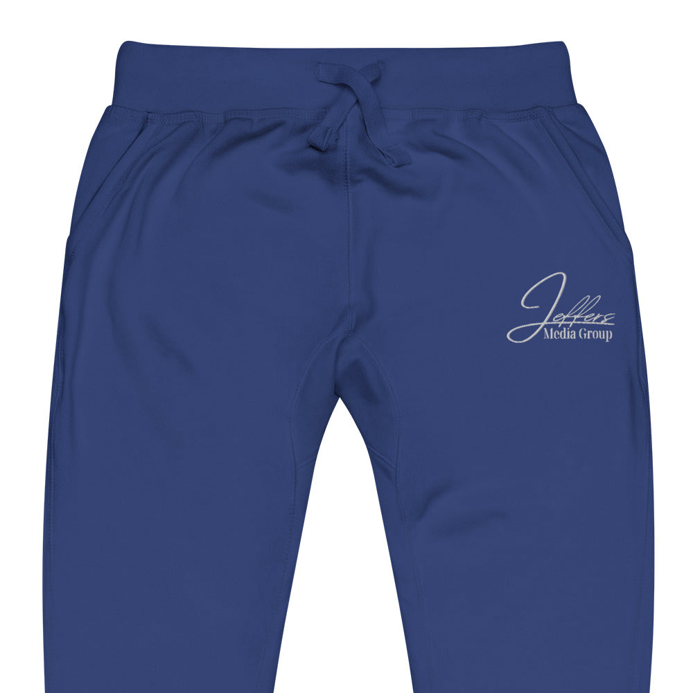 Jeffers Media Group White Fleece Sweatpants