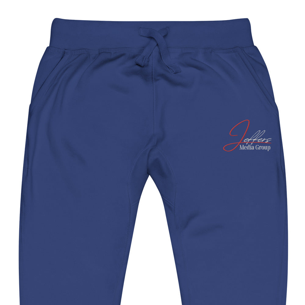 Jeffers Media Group Red J/White Fleece Sweatpants