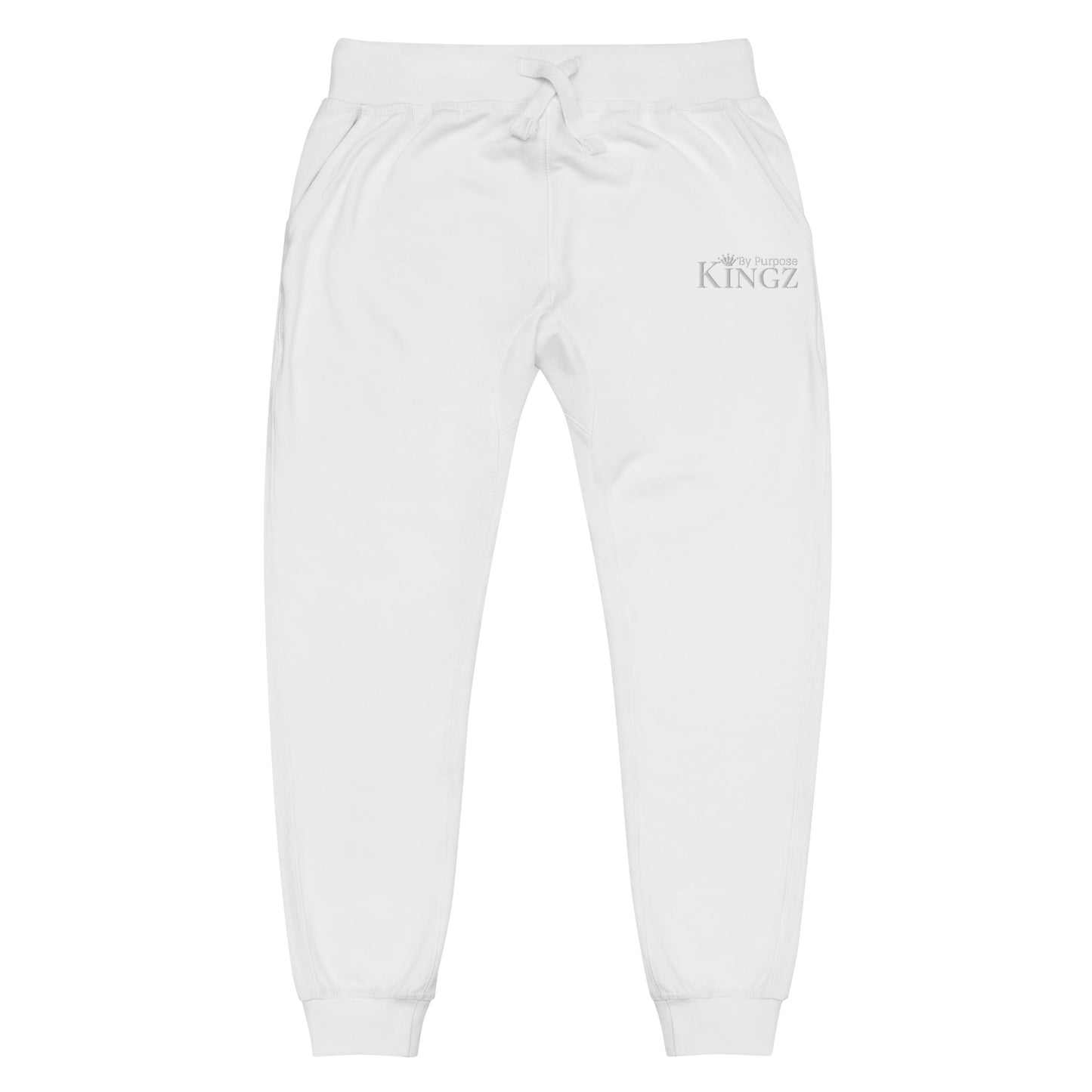 Kingz By Purpose White Fleece Sweatpants