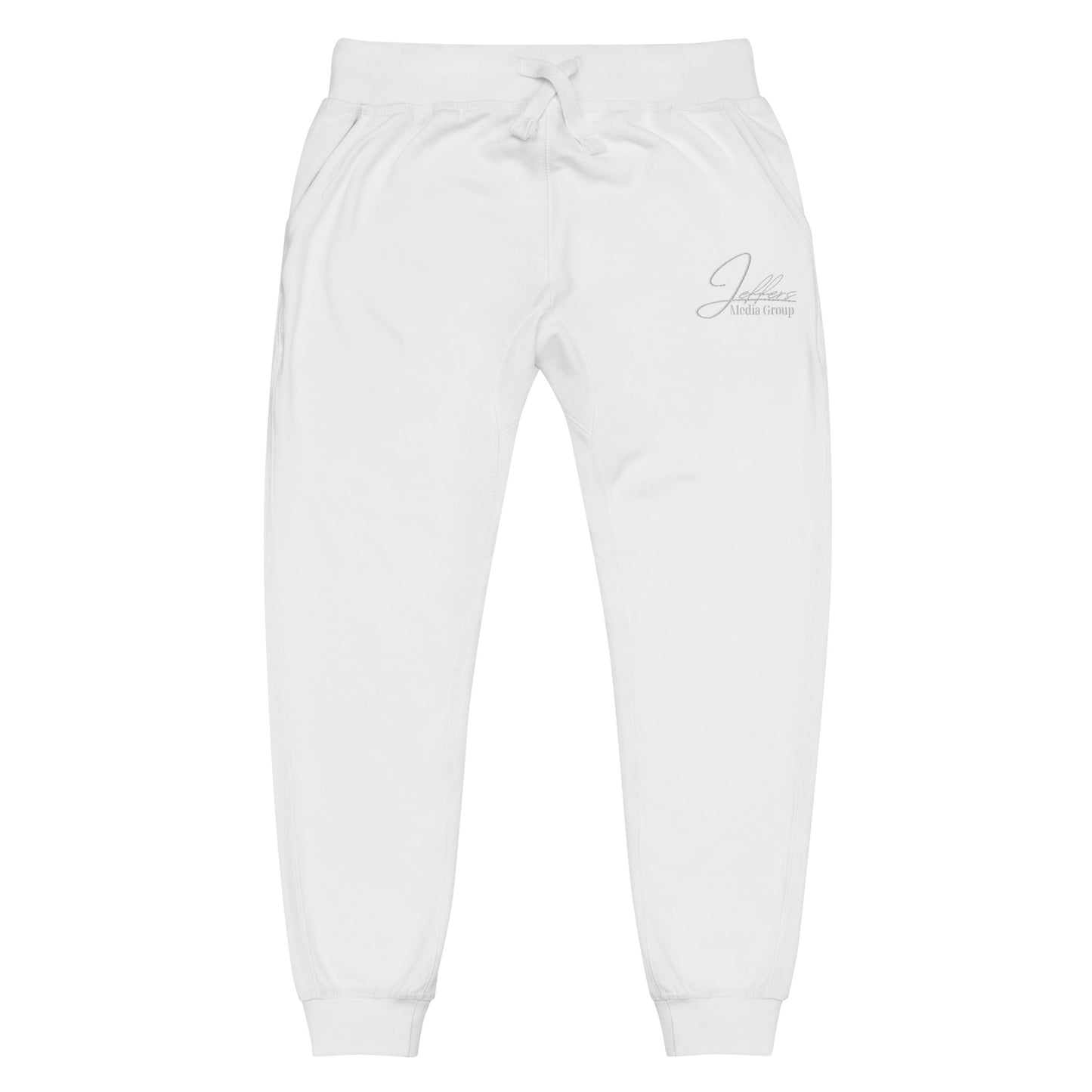 Jeffers Media Group White Fleece Sweatpants