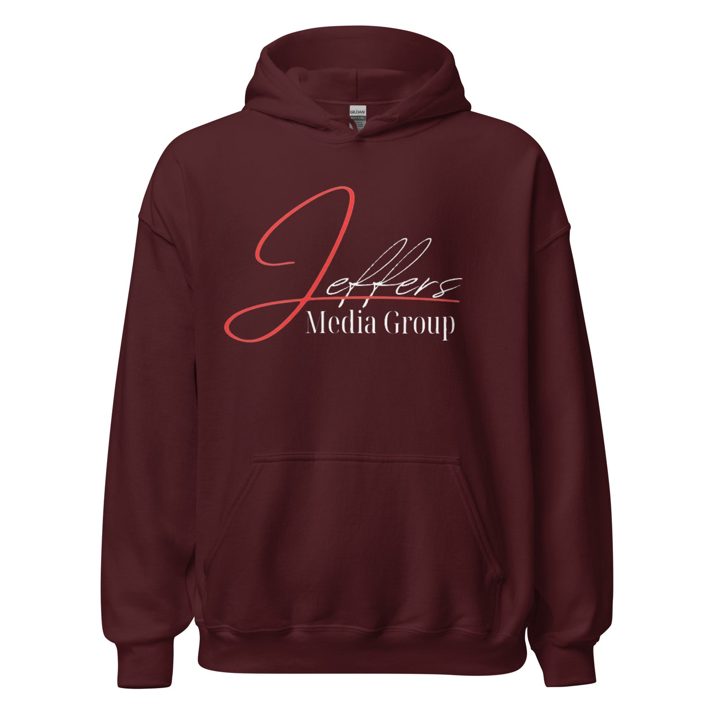 Jeffers Media Group Red J/White Hoodie