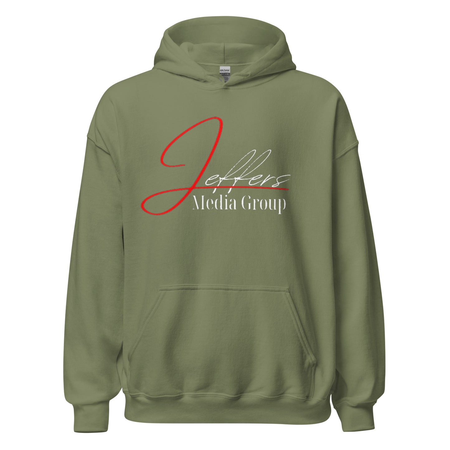 Jeffers Media Group Red J/White Hoodie