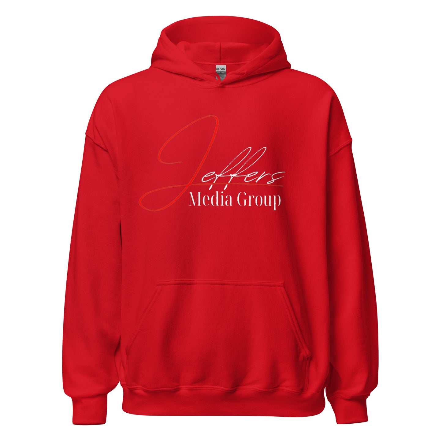 Jeffers Media Group Red J/White Hoodie
