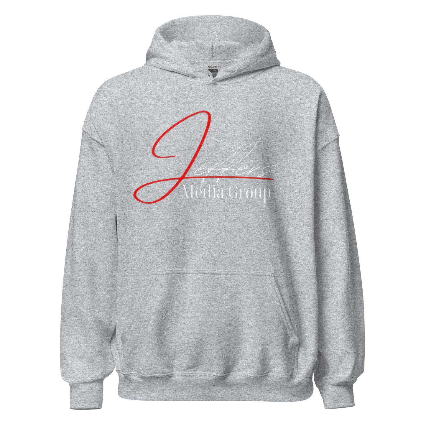 Jeffers Media Group Red J/White Hoodie